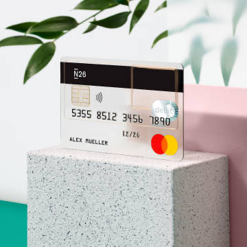 N26 App 首頁帳戶餘額與交易紀錄畫面