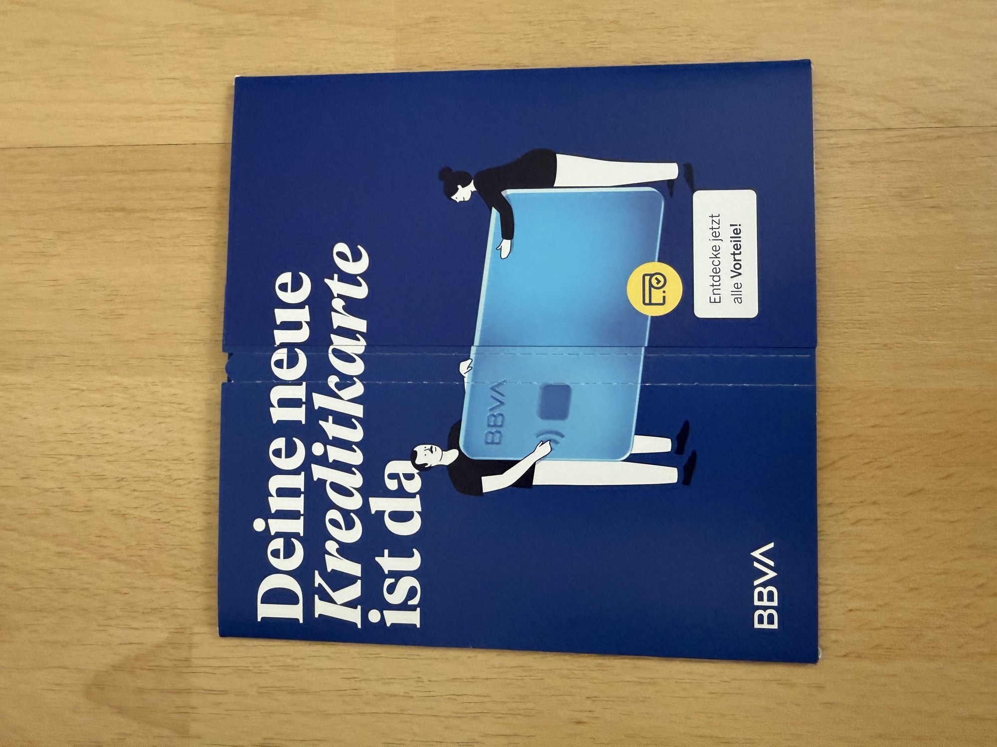 BBVA 信用卡開箱:信封 Deine neue Kreditkarte ist da